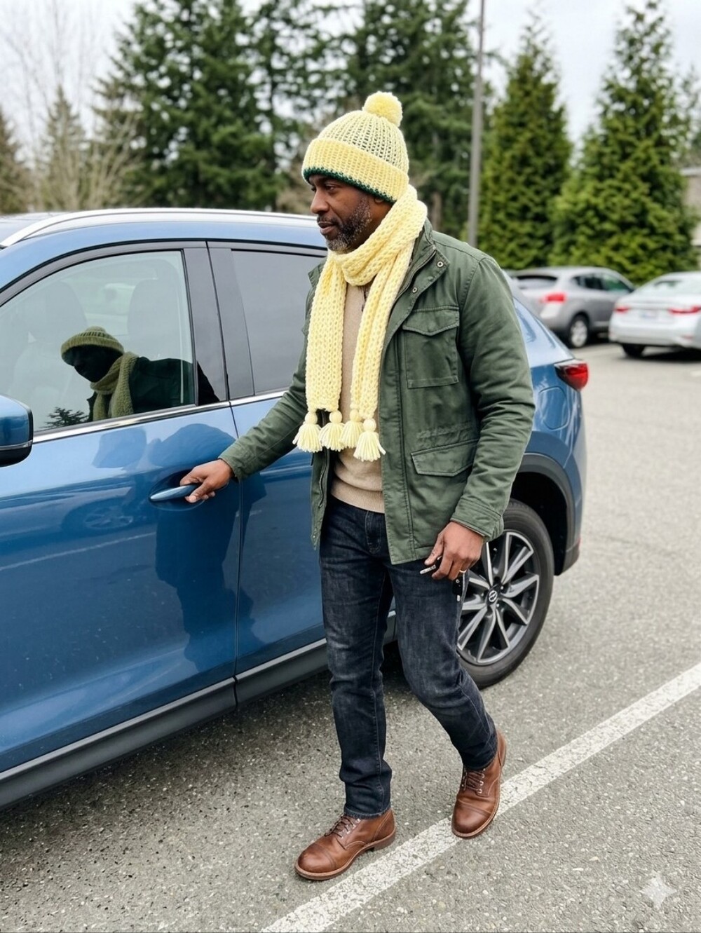 Scarf And Hat Both Set Lovingly Yellow